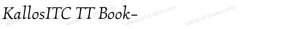 KallosITC TT Book字体转换
